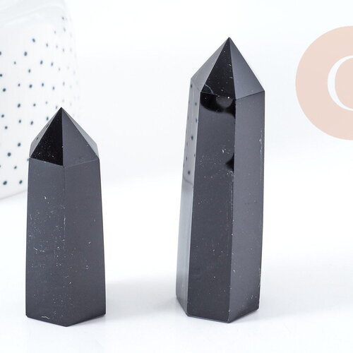 Pointe obsidienne naturelle 34-100mm, pierre semi-précieuse, séance lithothérapie, x1 g8966
