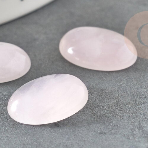 Cabochon ovale quartz rose, cabochon ovale quartz rose naturel pour créer des bijoux en pierre naturelle,18x13mm, x1 g1663