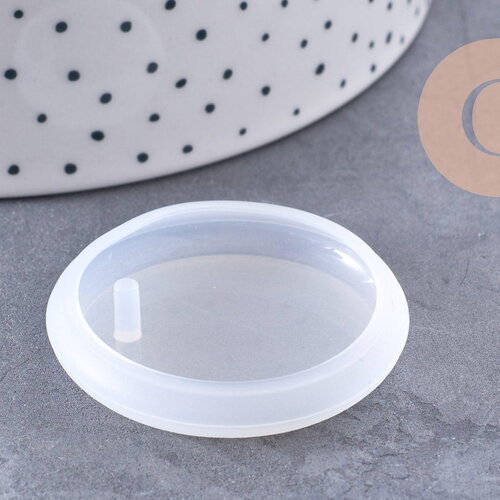 Moule en silicone rond pendentif 42mm, moule en silicone pour réaliser des bijoux avec inclusion en résine, x1 (g10165)