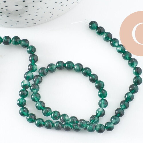 Perle jade vert,perles rondes,perle jade,jade naturel, jade vert,pierre naturelle, 6mm, le fil de 60 perles, x1(g1785)