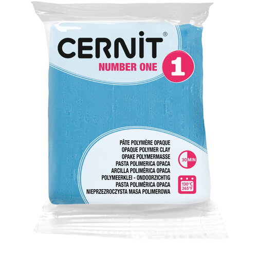 Pâte polymère cernit number one opaque - bleu ciel x56g (g10420)