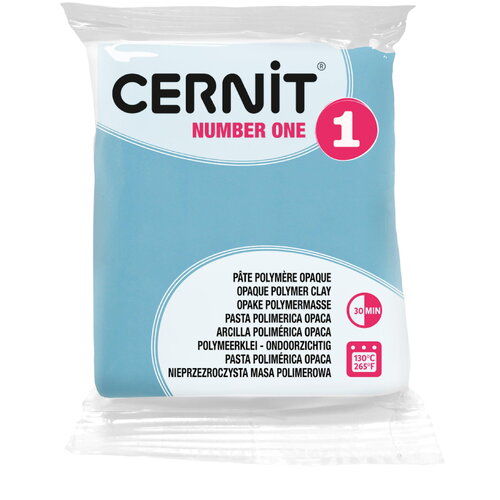 Pâte polymère cernit number one opaque - bleu caraïbes x56g (g10437)
