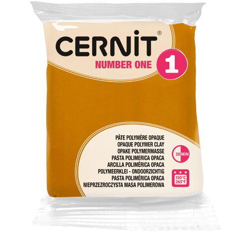 Pâte polymère cernit number one opaque - ocre jaune x56g (g10428)