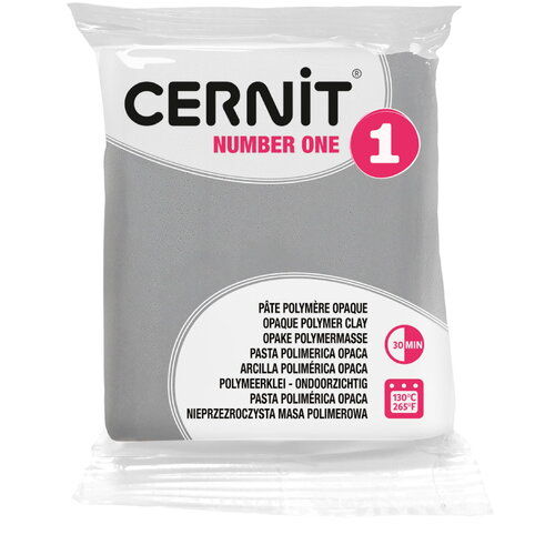 Pâte polymère cernit number one opaque - gris x56g (g10425)