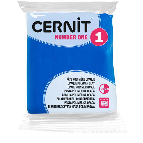 Pâte polymère cernit number one opaque - bleu x56g (g10439)