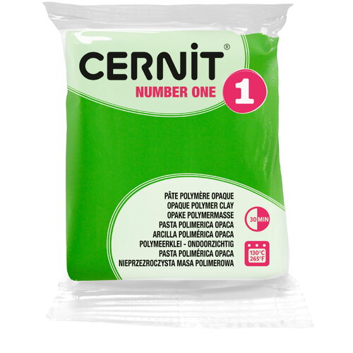 Pâte polymère cernit number one opaque - vert clair x56g (g10431)
