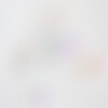 Perle ronde coeur coloré plastique blanc 7mm,perle plastique,perle ronde lettre,création bijoux,perle coeur, x 10 grammes-g1805