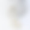 Créole ovale acier doré émail blanc,boucles acier doré inoxydable, bijoux doré,création bijoux, oreille percée, la paire,30x20mm g4200