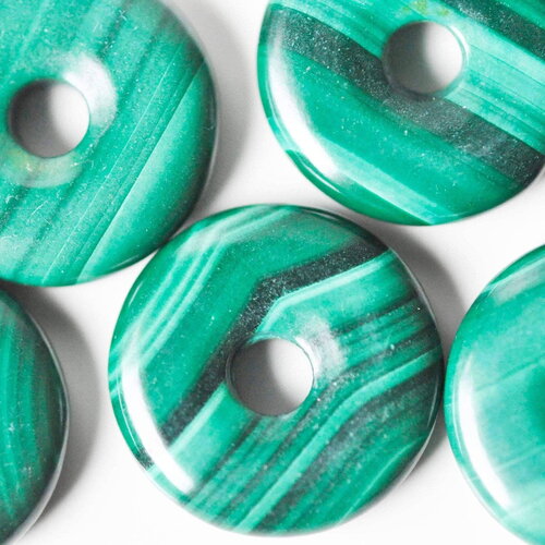 Pendentifdonut malachite, pendentif bijoux,pendentif pierre,bijou pierre, malachite naturelle,pendentif hexagone,12mm g3985