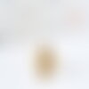 Bague réglable feuille gingko acier doré 304 inoxydable taille 57, x1 (g7636)