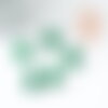 Perle goutte jadeite vert facetté 12mm,perle pierre création bijoux x 5 g3810