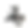 Perles rocaille tube noires 6x2mm, fournitures créative, perles rocaille, perle verre noir, x 10gr g2461