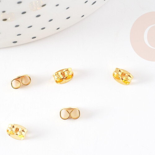 Fermoirs pour clous de boucles d'oreille 6mm x50 (g0054)