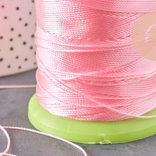 Fil rose clair, fournitures créatives, fil à broder, fil couture, scrapbooking, fil rose, fil nylon rose, 0.8mm, x 10mètres g8247
