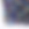 Perles rocaille carré verre rectangle arc-en-ciel plaqué 4.5mm, x50 (4.8gr) (g5486)