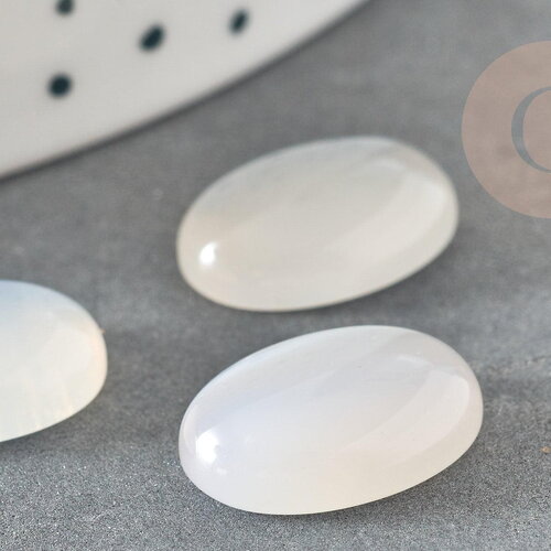 Cabochon ovale jade blanc,jade naturel, cabochon pierre,pierre naturelle, 16mm, x1 (g1294)