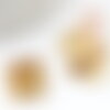 Supports de cabochons carrés laiton brut 8mm, fournitures cabochonsans nickel, x20 (1.8g) g1267