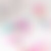 Petite perles rocaille multicolore pastel 2.5mmx3mm, perles tissage arc-en-ciel, x10gr (g9283)