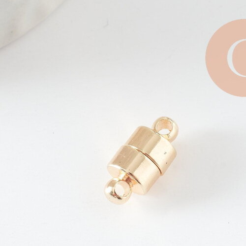 Fermoir aimanté laiton doré 18k 12mm, x1 (g9676)