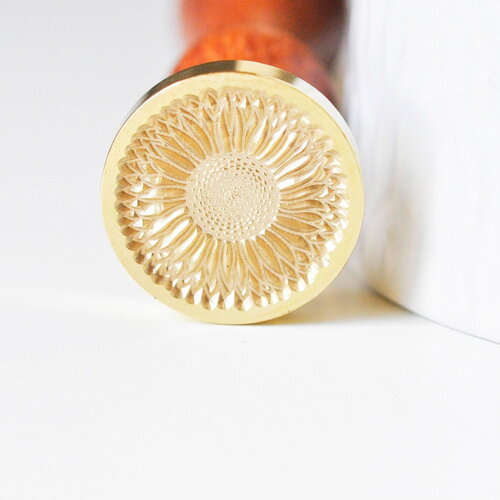 Sceau metal pissenlit dandelion, cire à cacheter, création de sceaux personnalisés pour invitation de mariage diy,25mm x1 g4944