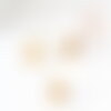 Clous-puces oreille support cabochon 10mm acier 304 inoxydable dore 24k, x10 (g9219)