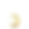 Lune à coller zamac doré 4x5mm,fournitures à coller pour décorer pierres et bijoux en inclusion résine, x2 g8250