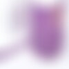 Ruban plat à paillettes polyester nylon violet 9.5~10mm , fabrication bijoux, x 1mètre g8908