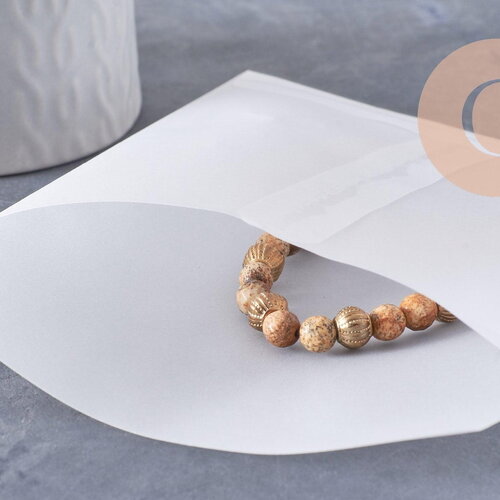Pochette papier calque 11cm, pochette papier cadeau papier,sachet mariage, x10 (g9977)