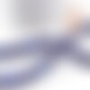 Perle tube nacre naturelle teintée bleu 10x4.5mm, x1 fil de 36cm (g9973)