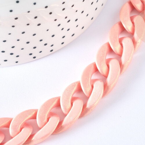 Chaîne gourmette acrylique couleur mixte 24mm, création de bijoux , 24mm g7062