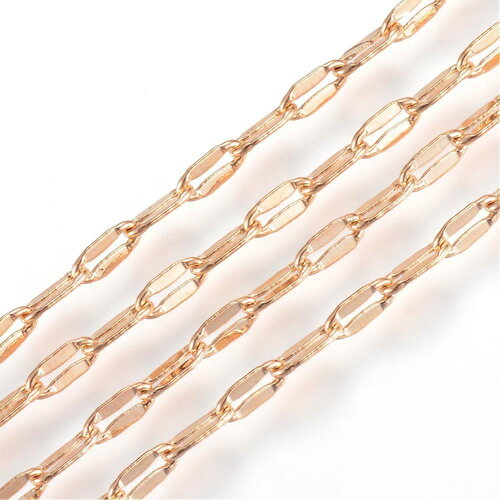 Chaine dorée 14 carats fantaisie, fournitures créatives, chaine doree,chaine plaquée or, création bijoux, 1metre,5mm, g2499
