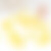 Cabochon rond jade naturel jaune vif 4mm, cabochon pierre naturelle, x1 (g9955)