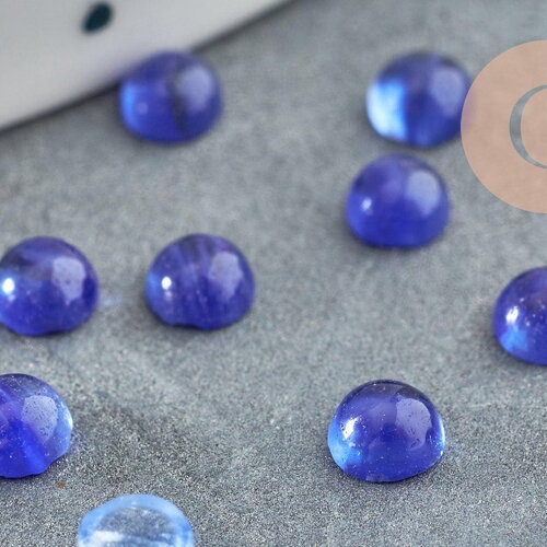 Cabochon kyanite cianyte bleue, fcabochon rond, kyanite naturelle 4mm, pierre naturelle, x1 g2970