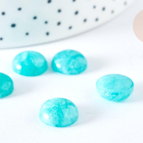 Cabochon rond amazonite pierre naturelle 12mm, x1 (g7573)