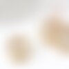 Bague réglable dentelle vague laiton brut 16mm, x2 (g3755)
