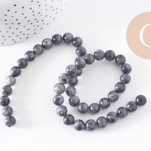 Perle labradorite, pierre naturelle,labradorite naturelle,perle pierre,8mm,x1 fil de 50 perles, x1 (g6902)