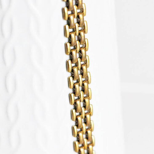 Chaine bracelet montre laiton brut, chaine bijou, création bijoux,chaine fantaisie,sans nickel, chaine large,10mm, 50 centimetres,-g1192