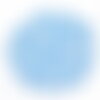 Perle coquillage verre transparent bleu, perles verre tchèque, perle coquille verre bleu, x10 (g5441)