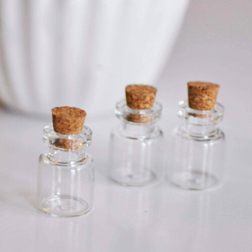 Petite bouteille en verre bouchon liège 20mm, bouteille verre, bouteille verre, présentoir mariage x2 g0173