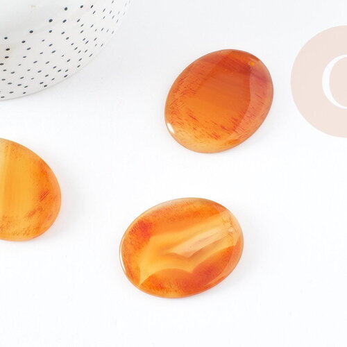 Pendentif ovale agate jaune, fournitures créatives, agate naturelle, agate jaune,création bijoux, pierre naturelle,53mm, x1, g5230