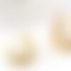 Bague réglable dentelle fine laiton brut 19mm, x2 (g0512)