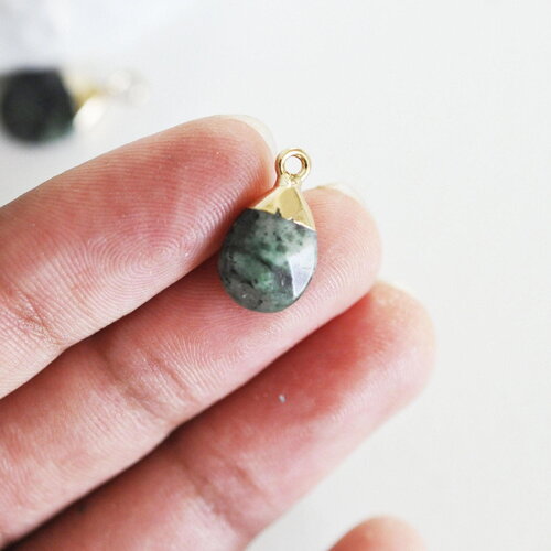 Pendentif goutte rubis zoisite, pendentif zoisite,pendentif pierre,zoisite naturelle, 17-19mm, x1 g2788