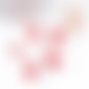 Perle porcelaine rouge vif, perle céramique, porcelaine rouge,perle tube, création bijoux,10mm, x5 g2352