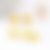 Perle porcelaine jaune vif, perle céramique, porcelaine jaune,perle tube, création bijoux, 10mm, x5 g3197