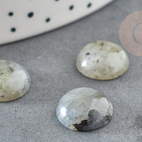 Cabochon rond labradorite naturelle 12mm, cabochon pierre naturelle, x1 g1015