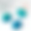 Cabochon ovale jaspe sésame bleu naturel 25x18mm, x1 (g2908)