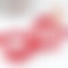 Perle toupie cristal rouge 3.5x3mm, perles bijoux, perle bicone cristal rouge vif,perle verre facette, fil de 125 perles x1 (g7877)