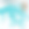 Grosse perles de rocaille turquoise peintes 4mm, perles rocaille, x10gr (g3812)