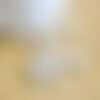 Perle ronde smiley doré plastique blanc 7mm, x10 grammes (g4801)