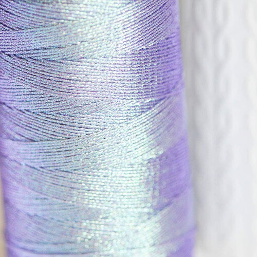 Fil de couture bleu irisé métallisé 0.6mm, x 10m (g0974)